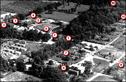 Numbered aerial view ...