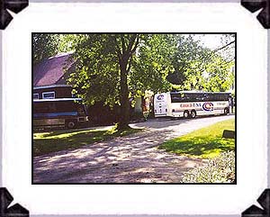 Two motor coaches from Wheeling, IL, toured Mary's City of David on September 7, 2000.