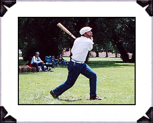 Chet 'The Jet' Johnson strikes one nicely at the Silas K. Pierce Cup, 2004.