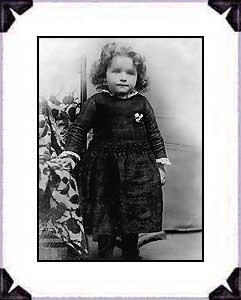 Hettie Purnell as a child. Hettie would die a tragic death several weeks after her 16th birthday, in Fostoria, Ohio. Just several weeks ahead of their departure date for a new home in Benton Harbor, Michigan, the death of their daughter brought a solemn trying hour to the joy of their intended plans in journeying to Benton Harbor, and a final established base for their new-born church. Hettie died on her first day at work in a fire works factory in Fostoria. An explosion and subsequent fire destroyed the structure, killing all inside.