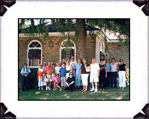 July 31, 2005 Mary's City of David hosted a Jewish group as a reunion tour for the participants. Most of the attendees had been children in the Jewish resort at Mary's in the late 1940s and 1950s. It was a lovely day of warm memories and great programmes that celebrated the Jewish haven hosted by a Christian community that spanned 1930-1965. The Syngogue built in 1938 was being used for Jewish services at the resort through 1976. Today, beautifully restored it is the facility for the 'Welcome Back to 1934' vegetarian meal programmes.