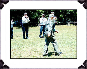 Our 2007 season opener at Eastman Field was special with the appearance of Lloyd Dalager, the last living House of David member that played on the famous barnstorming teams of the 1930s. Lloyd is presently 95 and President of the Board at the House of David. He honored us by tossing out the first pitch.