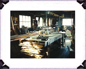 One of three working carpenter shops today at Mary's City of David. This was a later shop that has seen continuous service from the 1940s, and is part of the walking tour. Vintage tools and today's saw dust.