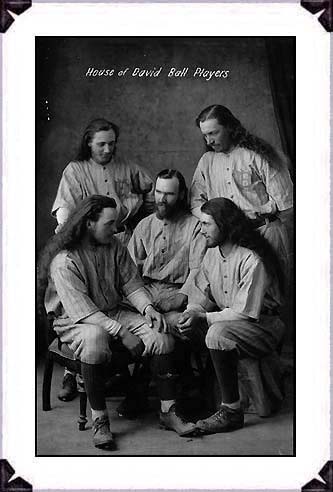 Israelite ball players from the early 1920s. Center and seated, Cookie Hannaford; clockwise, seated left; Dutch Faust, Zeke Baushke, Andy Bell, and David Harrison.