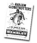 Advertising poster for the week of May 10th,1954, in London, as George Anderson's House of David basketball team played exhibitions across Europe in their last major touring season.